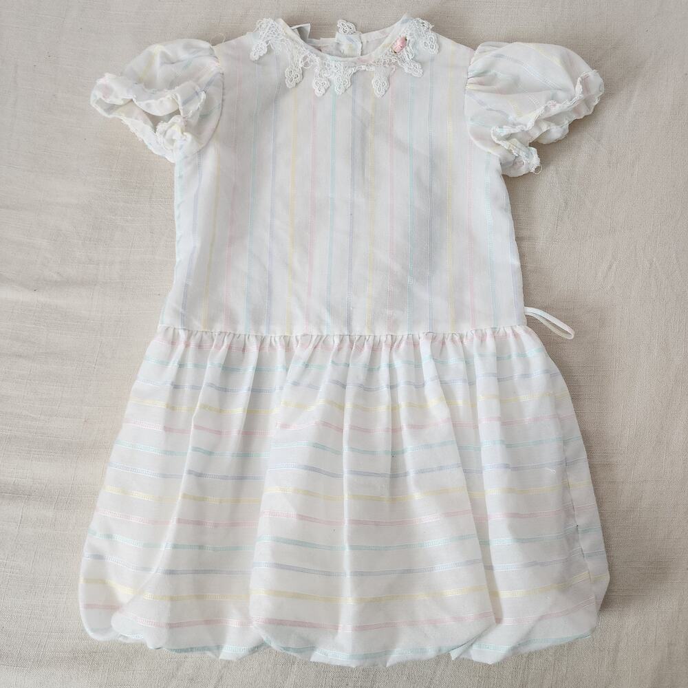 Vintage Pastel Striped Dress 5t